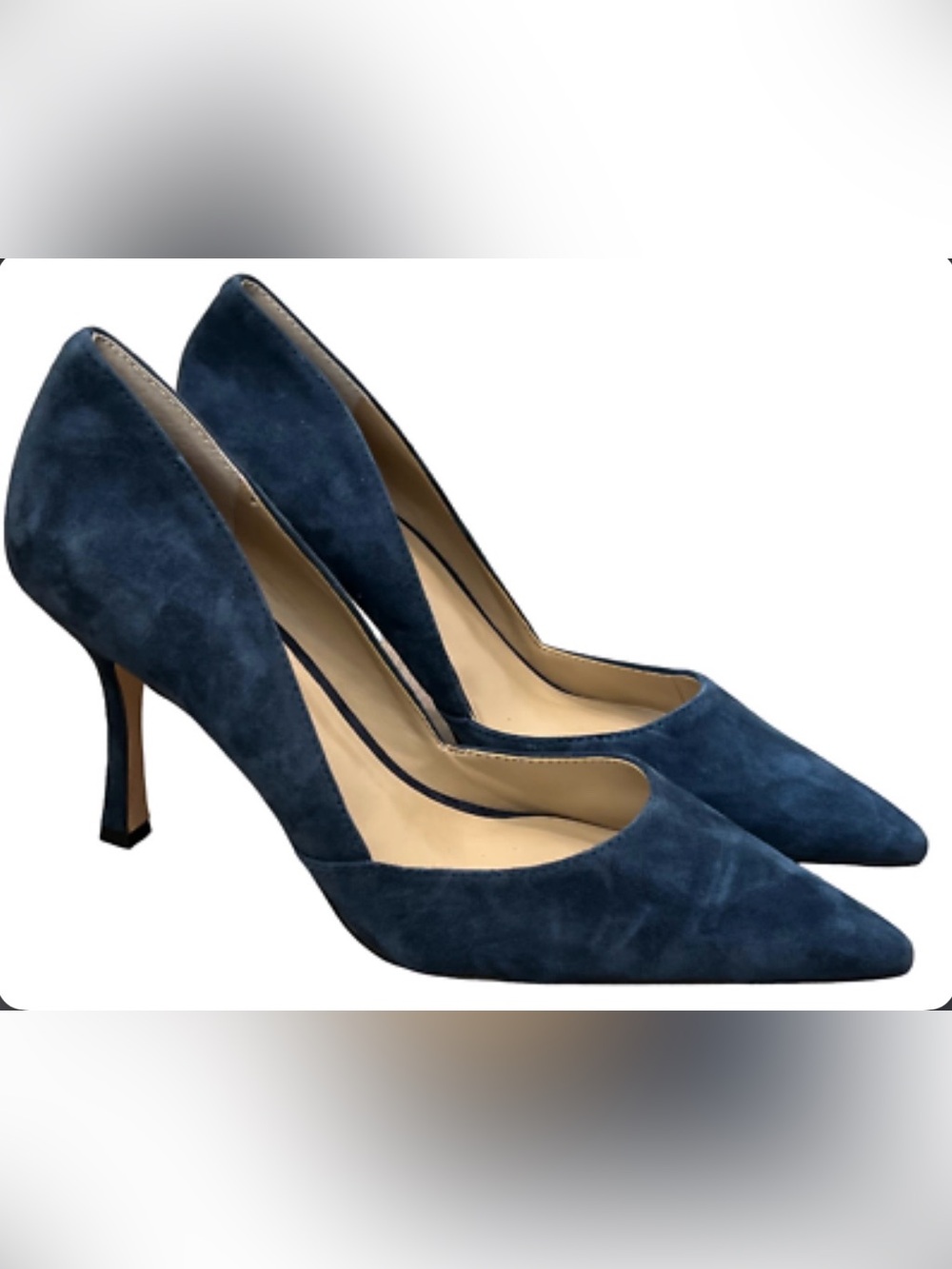 BLUE SUEDE PUMPS